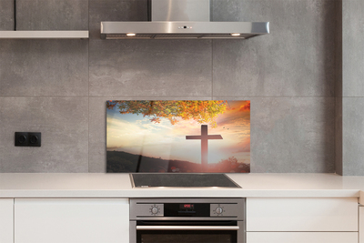 Painel de vidro Cruz de árvore