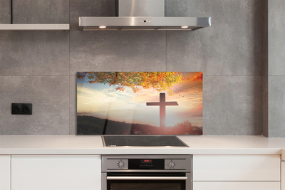 Painel de vidro Cruz de árvore