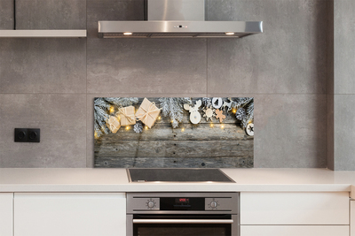 Painel de vidro Galhos, presentes, cones