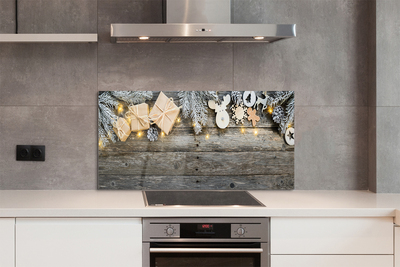 Painel de vidro Galhos, presentes, cones