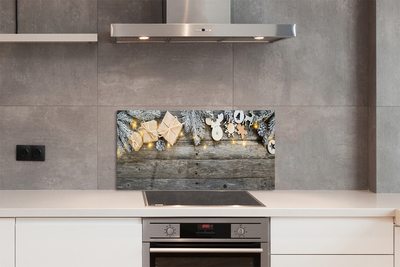 Painel de vidro Galhos, presentes, cones