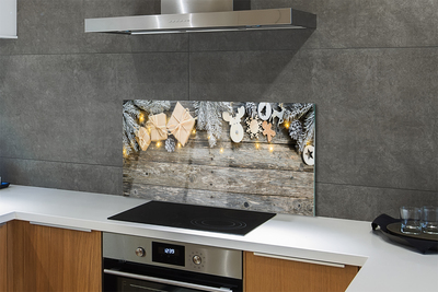 Painel de vidro Galhos, presentes, cones