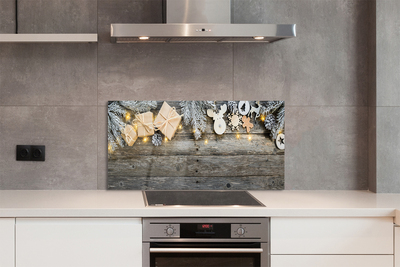 Painel de vidro Galhos, presentes, cones