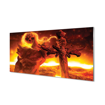 Painel de vidro Espada de figura terrível