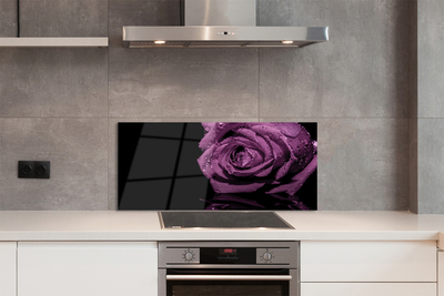 Painel de vidro Rosa roxa