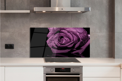 Painel de vidro Rosa roxa