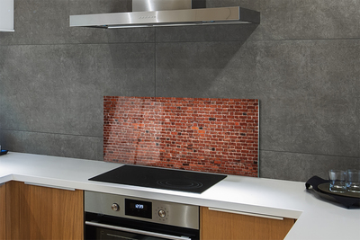 Painel de vidro Parede de tijolos vintage