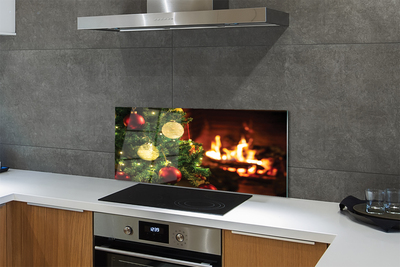 Painel de vidro Enfeites, galhos, lareira