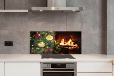 Painel de vidro Enfeites, galhos, lareira