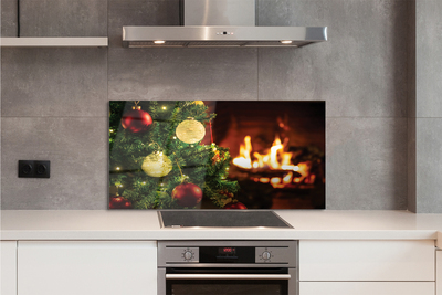 Painel de vidro Enfeites, galhos, lareira