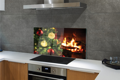 Painel de vidro Enfeites, galhos, lareira