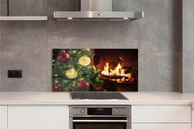 Painel de vidro Enfeites, galhos, lareira