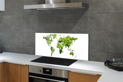 Painel de vidro Mapa de grama verde