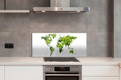 Painel de vidro Mapa de grama verde