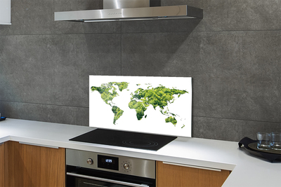 Painel de vidro Mapa de grama verde