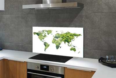 Painel de vidro Mapa de grama verde