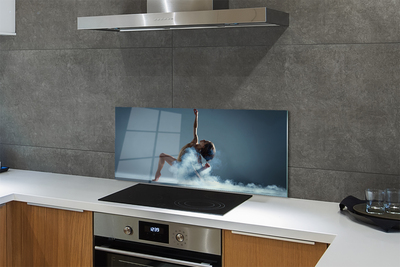 Painel de vidro Mulher dançando fumaça