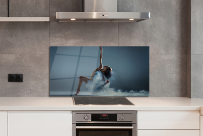 Painel de vidro Mulher dançando fumaça