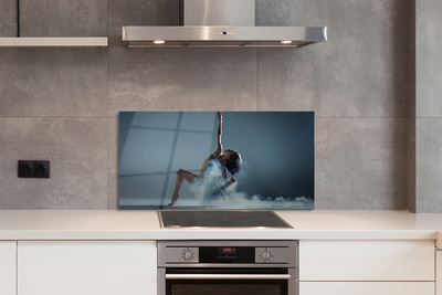 Painel de vidro Mulher dançando fumaça