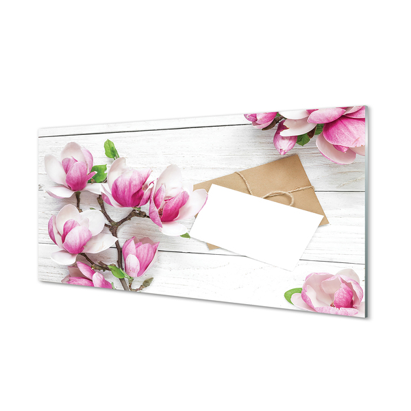 Painel de vidro Tábuas de magnólia