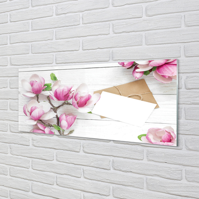 Painel de vidro Tábuas de magnólia