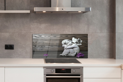 Painel de vidro Placas de flores de anjo adormecido