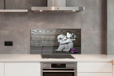 Painel de vidro Placas de flores de anjo adormecido