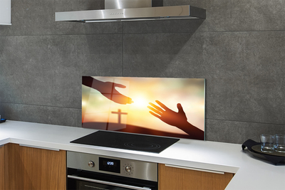 Painel de vidro Mãos cruzadas