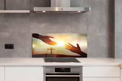 Painel de vidro Mãos cruzadas