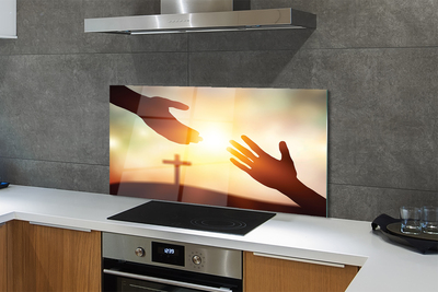 Painel de vidro Mãos cruzadas