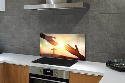 Painel de vidro Mãos cruzadas