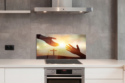 Painel de vidro Mãos cruzadas