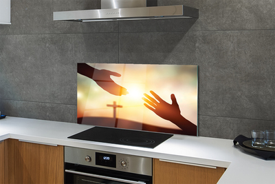 Painel de vidro Mãos cruzadas