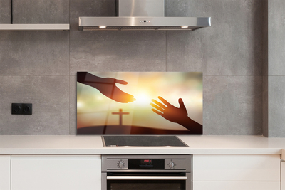 Painel de vidro Mãos cruzadas