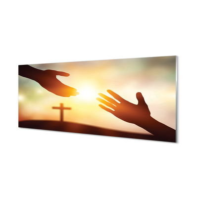 Painel de vidro Mãos cruzadas