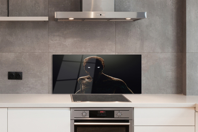 Painel de vidro Figura careca e assustadora