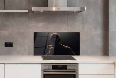 Painel de vidro Figura careca e assustadora