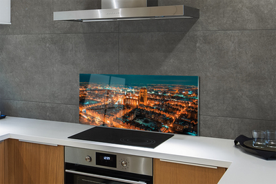 Painel de vidro Igreja noturna panorâmica de Gdansk