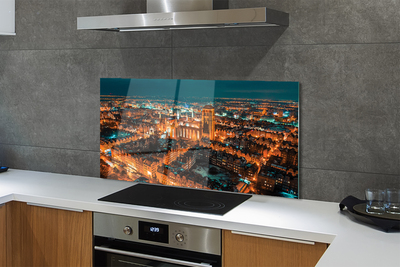 Painel de vidro Igreja noturna panorâmica de Gdansk