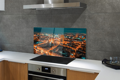 Painel de vidro Igreja noturna panorâmica de Gdansk