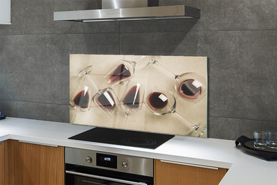 Painel de vidro Taças de vinho