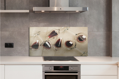 Painel de vidro Taças de vinho