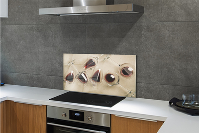 Painel de vidro Taças de vinho