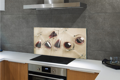 Painel de vidro Taças de vinho