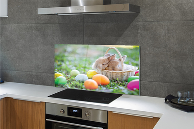 Painel de vidro Ovos de coelho