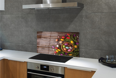 Painel de vidro Ovos tulipas placas