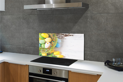 Painel de vidro Ovos, amentilhos, tulipas