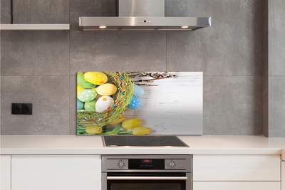 Painel de vidro Ovos, amentilhos, tulipas