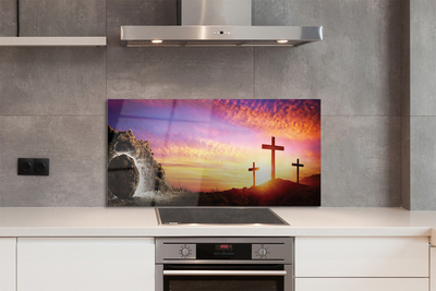 Painel de vidro Cruza a caverna do pôr do sol