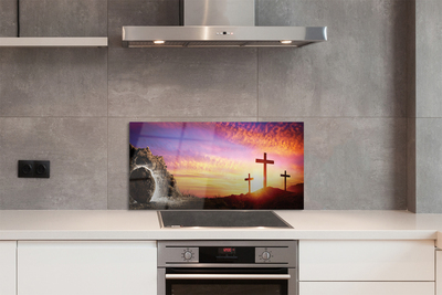 Painel de vidro Cruza a caverna do pôr do sol